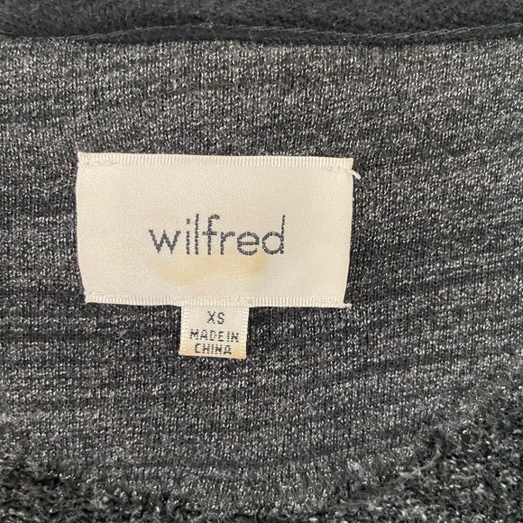 🇨🇦 Wilfred Open Front Diderot Sweater Cardigan in Salt and Pepper Grey - Picture 3 of 3